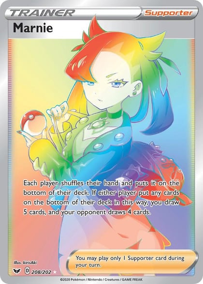 Marnie (Secret), SWSH01: Sword & Shield Base Set 208/202