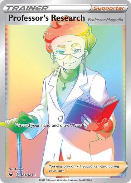 Professor's Research [Professor Magnolia] (Secret), SWSH01: Sword & Shield Base Set 209/202
