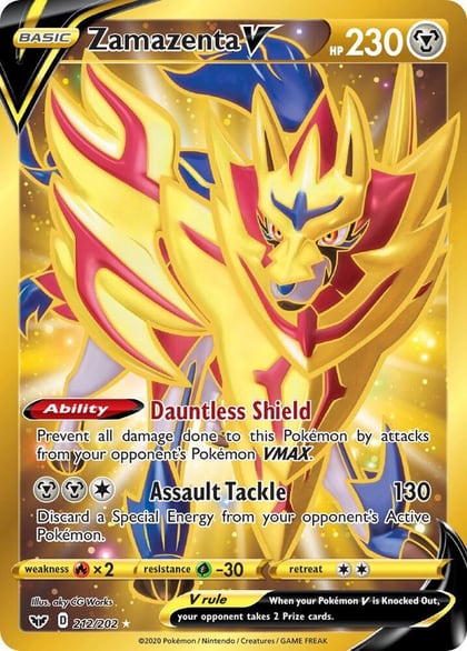 Zamazenta V (Secret), SWSH01: Sword & Shield Base Set 212/202