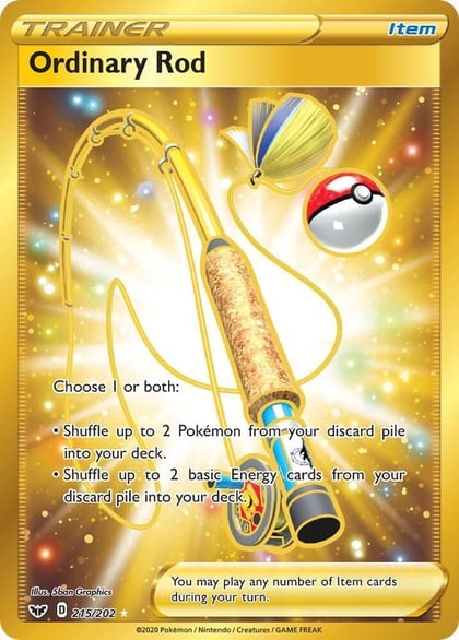 Ordinary Rod (Secret), SWSH01: Sword & Shield Base Set 215/202
