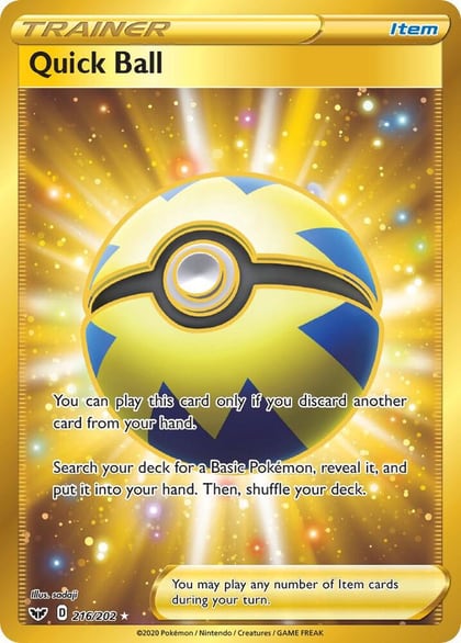 Quick Ball (Secret), SWSH01: Sword & Shield Base Set 216/202