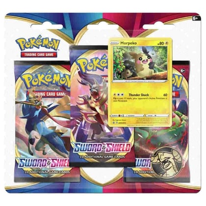 Sword & Shield 3 Pack Blister [Morpeko], SWSH01: Sword & Shield Base Set P206029
