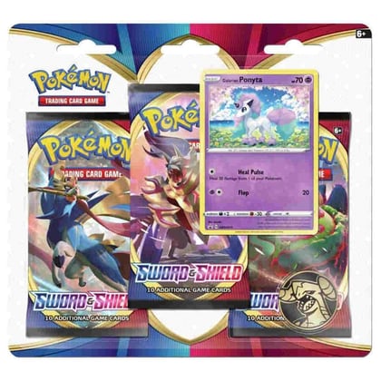 Sword & Shield 3 Pack Blister [Galarian Ponyta], SWSH01: Sword & Shield Base Set P206030