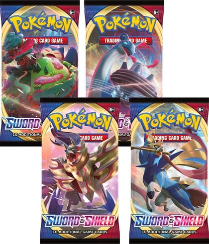 Sword and Shield Base Set Booster Pack Art Bundle [Set of 4], SWSH01: Sword & Shield Base Set P265314