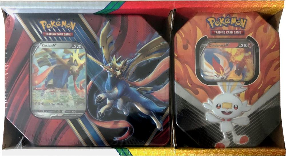 Legends of Galar Tin + Galar Partners Tin 2-pack [Zacian V/Cinderace V] (Retail Exclusive), SWSH01: Sword & Shield Base Set P287503