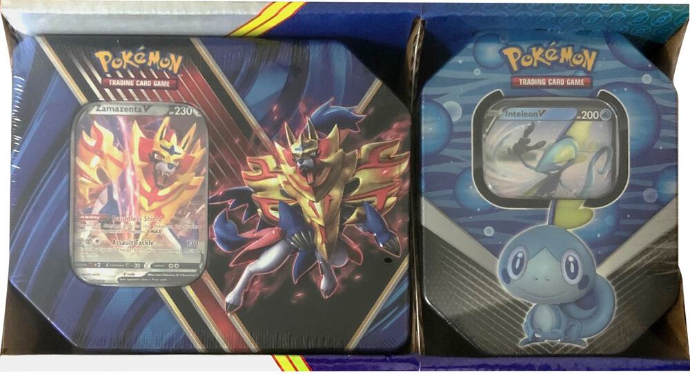 Legends of Galar Tin + Galar Partners Tin 2-pack [Zamazenta V/Inteleon V] (Retail Exclusive), SWSH01: Sword & Shield Base Set P287505