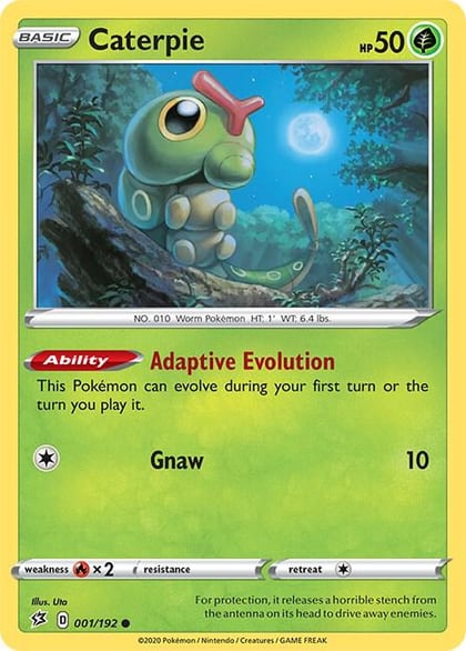 Caterpie, SWSH02: Rebel Clash 001/192