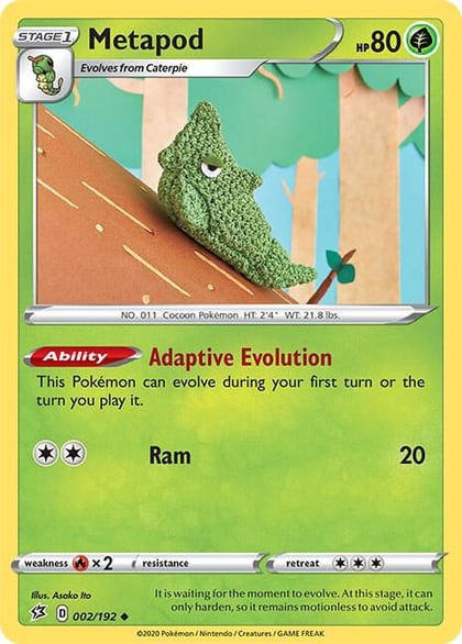 Metapod, SWSH02: Rebel Clash 002/192