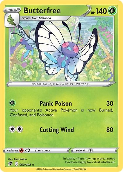 Butterfree, SWSH02: Rebel Clash 003/192