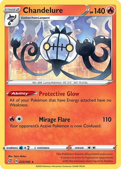Chandelure, SWSH02: Rebel Clash 033/192