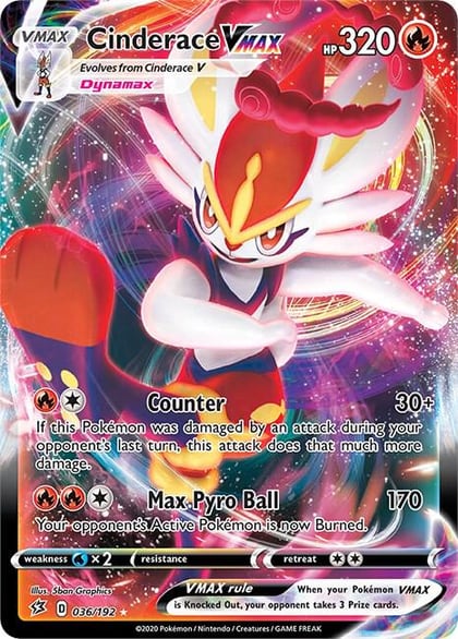 Cinderace VMAX, SWSH02: Rebel Clash 036/192