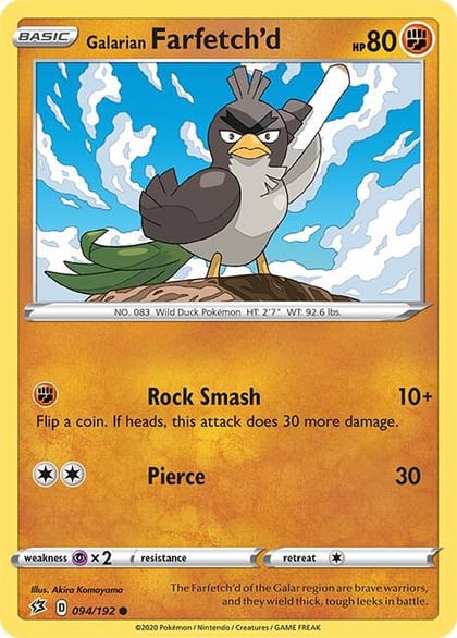 Galarian Farfetch'd, SWSH02: Rebel Clash 094/192