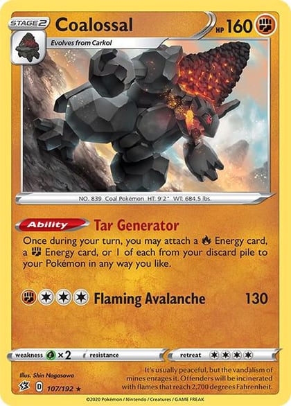 Coalossal, SWSH02: Rebel Clash 107/192
