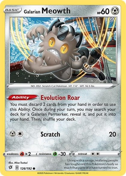 Galarian Meowth, SWSH02: Rebel Clash 126/192
