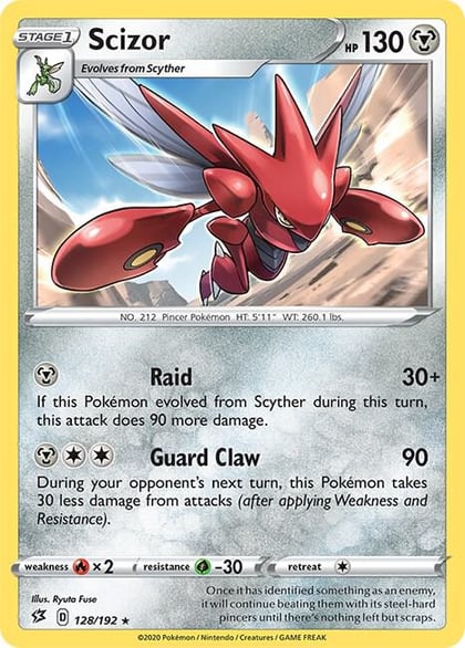 Scizor, SWSH02: Rebel Clash 128/192