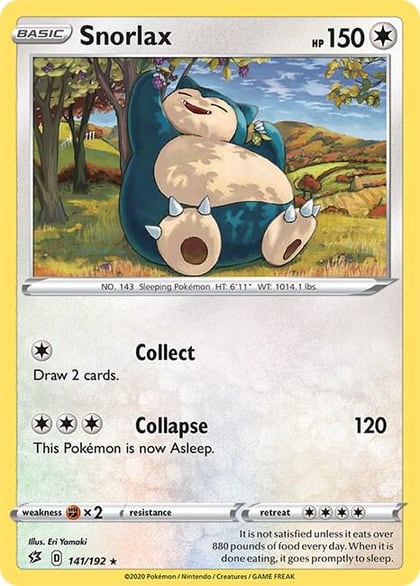 Snorlax, SWSH02: Rebel Clash 141/192
