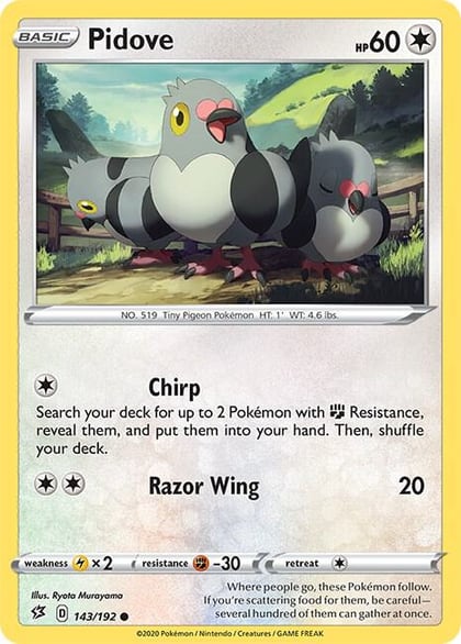 Pidove, SWSH02: Rebel Clash 143/192