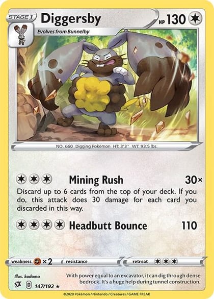 Diggersby, SWSH02: Rebel Clash 147/192