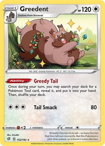 Greedent, SWSH02: Rebel Clash 152/192