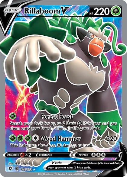 Rillaboom V (Full Art), SWSH02: Rebel Clash 175/192
