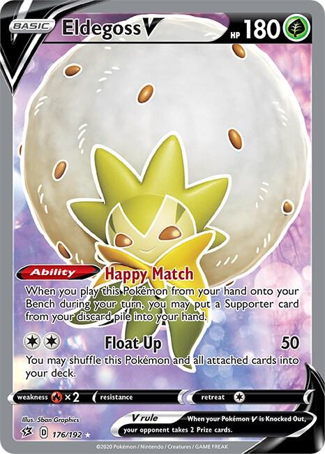 Eldegoss V (Full Art), SWSH02: Rebel Clash 176/192