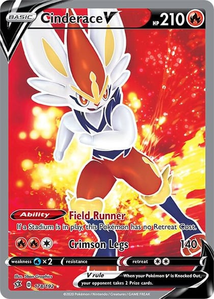 Cinderace V (Full Art), SWSH02: Rebel Clash 178/192