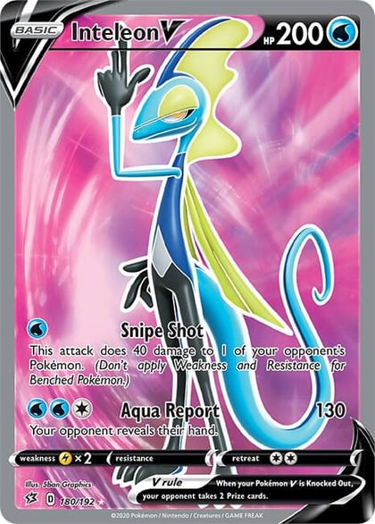 Inteleon V (Full Art), SWSH02: Rebel Clash 180/192
