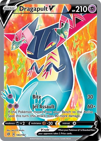 Dragapult V (Full Art), SWSH02: Rebel Clash 183/192
