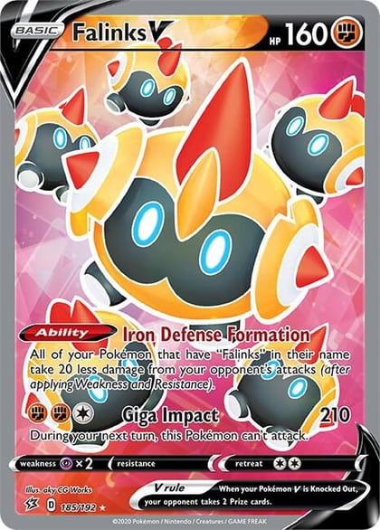 Falinks V (Full Art), SWSH02: Rebel Clash 185/192
