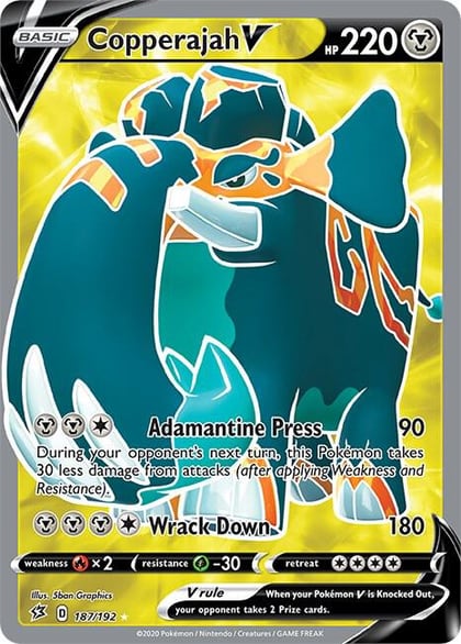 Copperajah V (Full Art), SWSH02: Rebel Clash 187/192