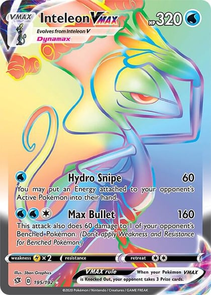 Inteleon VMAX (Secret), SWSH02: Rebel Clash 195/192