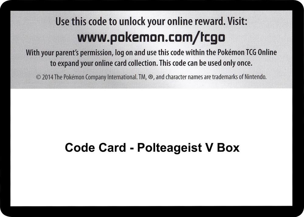 Code Card - Polteageist V Box, SWSH02: Rebel Clash P251490