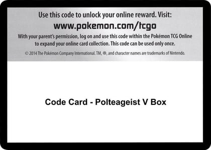 Code Card - Polteageist V Box, SWSH02: Rebel Clash P251490