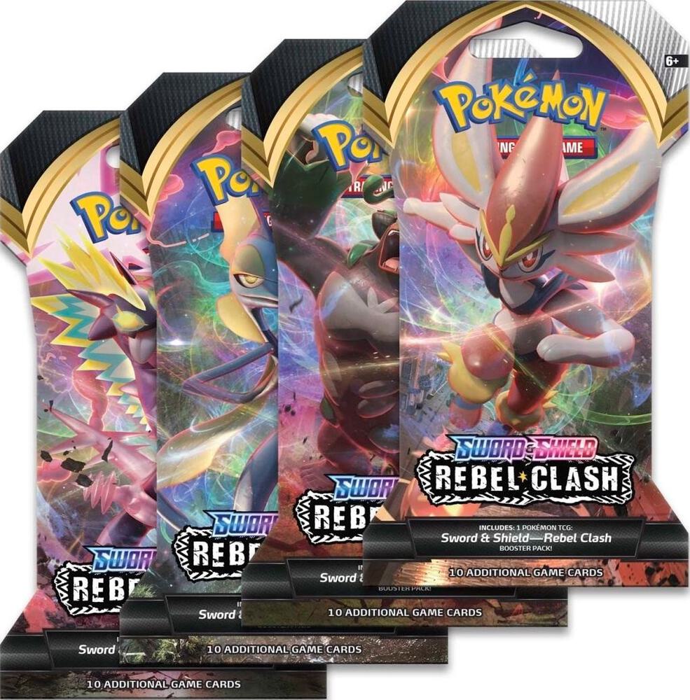 Rebel Clash Sleeved Booster Pack Art Bundle [Set of 4], SWSH02: Rebel Clash P487796