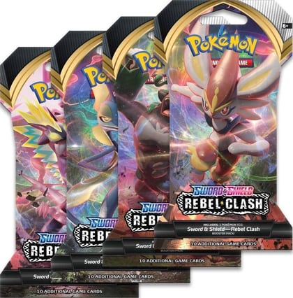 Rebel Clash Sleeved Booster Pack Art Bundle [Set of 4], SWSH02: Rebel Clash P487796