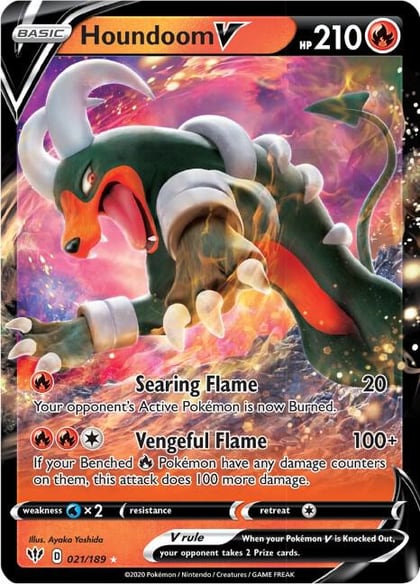 Houndoom V, SWSH03: Darkness Ablaze 021/189