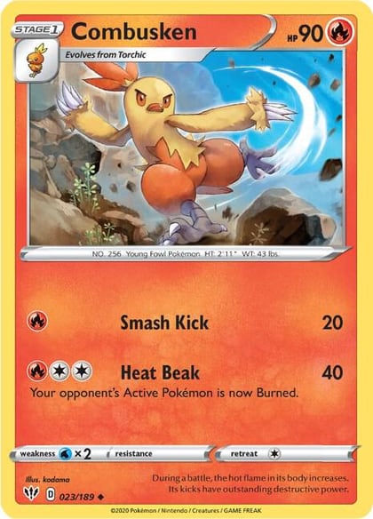 Combusken, SWSH03: Darkness Ablaze 023/189