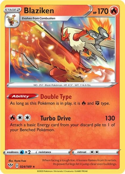Blaziken, SWSH03: Darkness Ablaze 024/189