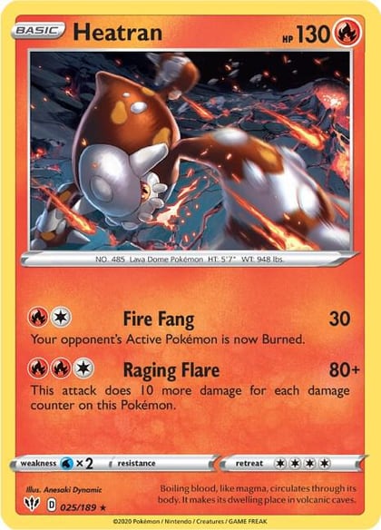 Heatran, SWSH03: Darkness Ablaze 025/189