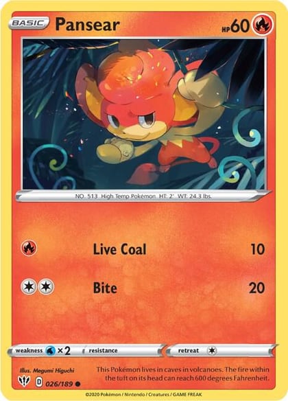 Pansear, SWSH03: Darkness Ablaze 026/189