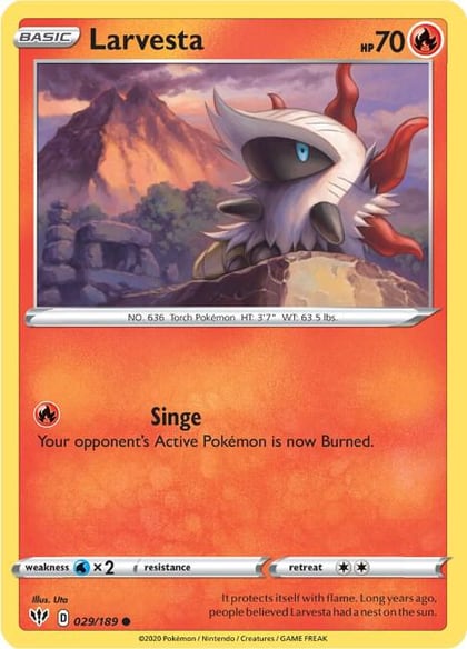 Larvesta, SWSH03: Darkness Ablaze 029/189