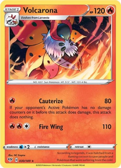 Volcarona, SWSH03: Darkness Ablaze 030/189