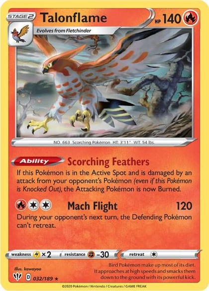 Talonflame, SWSH03: Darkness Ablaze 032/189