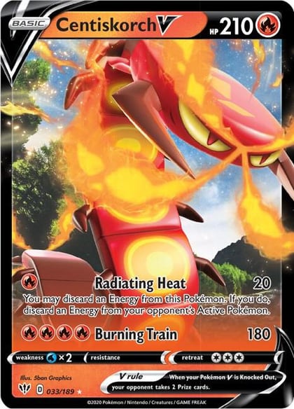 Centiskorch V, SWSH03: Darkness Ablaze 033/189