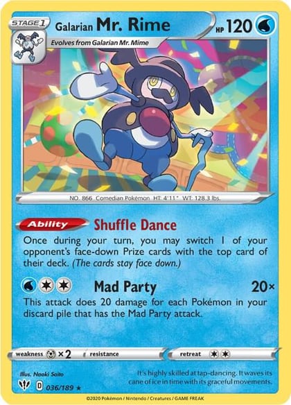 Galarian Mr. Rime, SWSH03: Darkness Ablaze 036/189