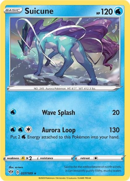 Suicune, SWSH03: Darkness Ablaze 037/189