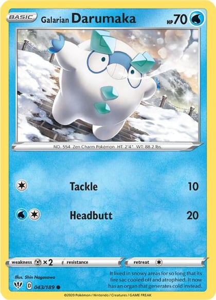 Galarian Darumaka, SWSH03: Darkness Ablaze 043/189