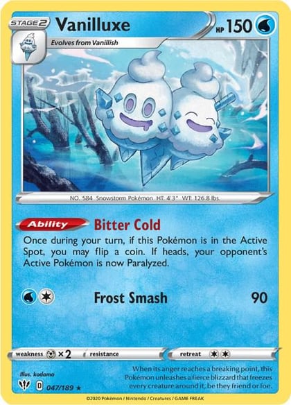Vanilluxe, SWSH03: Darkness Ablaze 047/189
