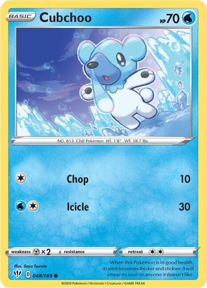 Cubchoo, SWSH03: Darkness Ablaze 048/189