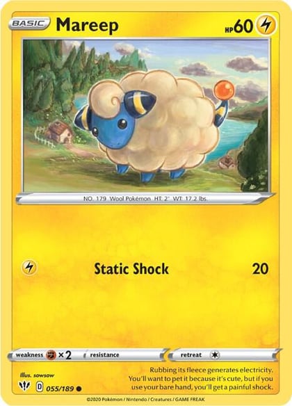 Mareep, SWSH03: Darkness Ablaze 055/189
